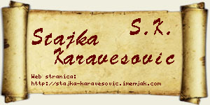 Stajka Karavesović vizit kartica